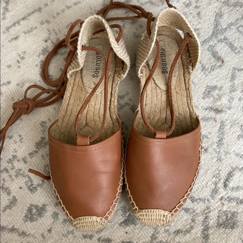 Soludos Tan Gladiator Platform Sandal